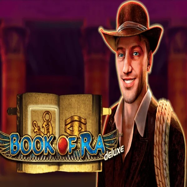 Official Slots logo: Book of Ra Deluxe by Novomatic at Crazebets Casino